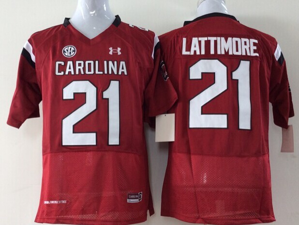 NCAA Youth South Carolina Gamecock Red #21 Lattimore jerseys->youth ncaa jersey->Youth Jersey